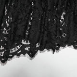 Goth velvet lace fishtail skirt