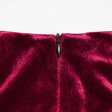Goth velvet lace fishtail skirt