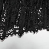 Goth velvet lace fishtail skirt