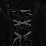Gothic Retro Velvet Embroidered Dress