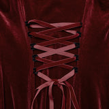 Gothic Retro Velvet Embroidered Dress