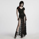 Gothic lace split skirt