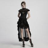 Gothic asymmetrical lace skirt