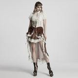Gothic asymmetrical lace skirt