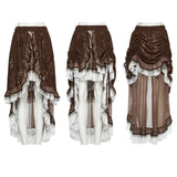 Gothic asymmetrical lace skirt