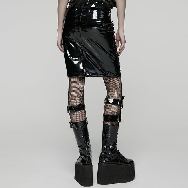 Goth Patent Leather Skirt
