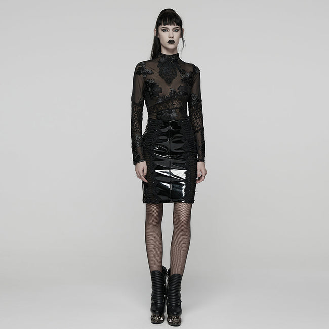 Goth Patent Leather Skirt