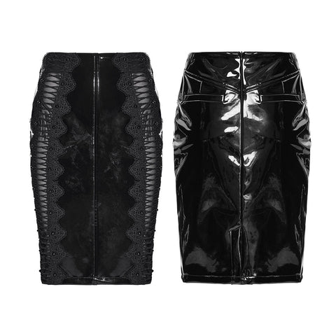 Goth Patent Leather Skirt