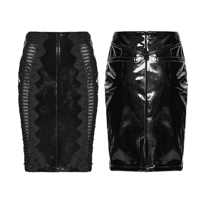 Goth Patent Leather Skirt