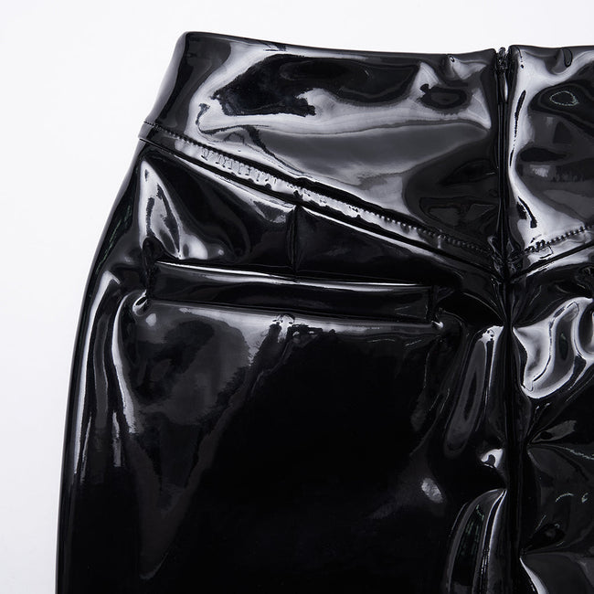 Goth Patent Leather Skirt