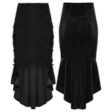 Goth Rose Fishtail Skirt