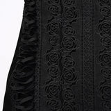 Goth Rose Fishtail Skirt