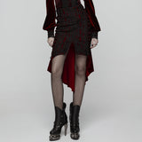 Goth Rose Fishtail Skirt