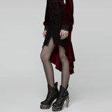 Goth Rose Fishtail Skirt