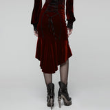 Goth Rose Fishtail Skirt