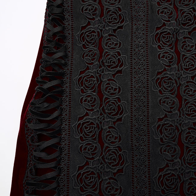 Goth Rose Fishtail Skirt