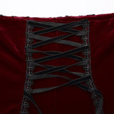 Goth Rose Fishtail Skirt