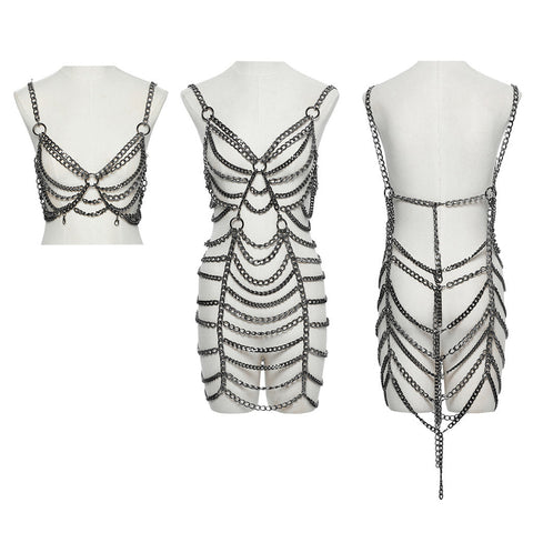 Punk metal chain dress