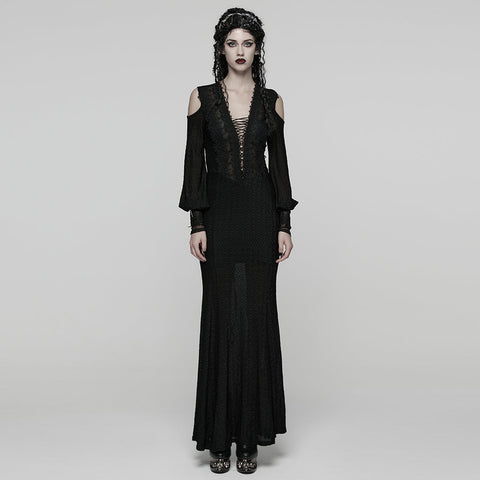 Elegant Goth Sheer Dress