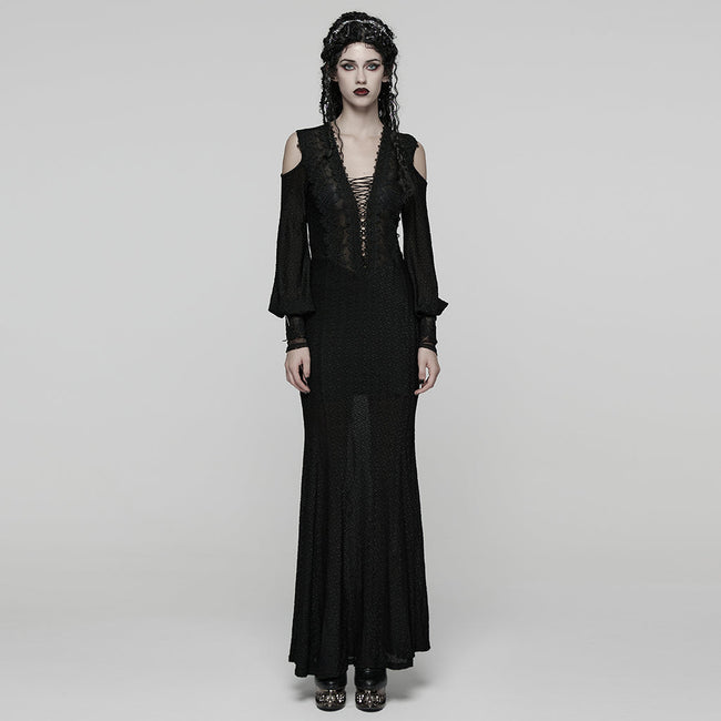 Elegant Goth Sheer Dress