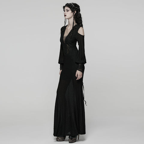 Elegant Goth Sheer Dress