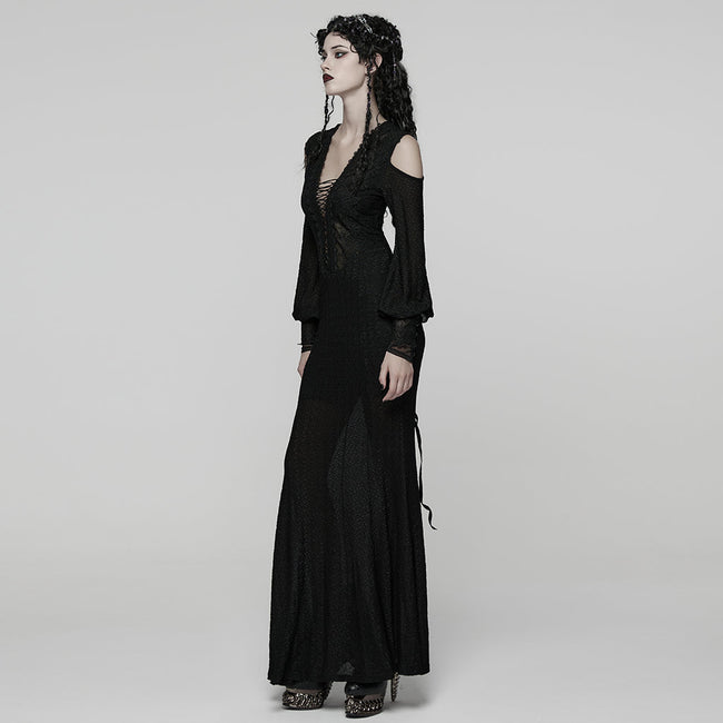 Elegant Goth Sheer Dress