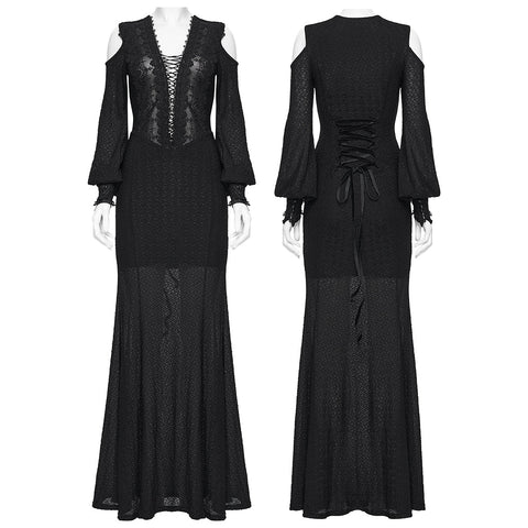 Elegant Goth Sheer Dress