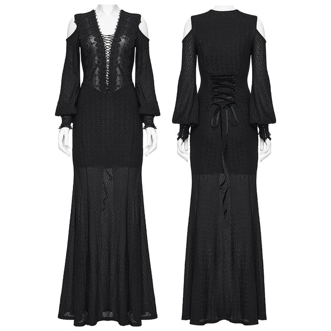 Elegant Goth Sheer Dress