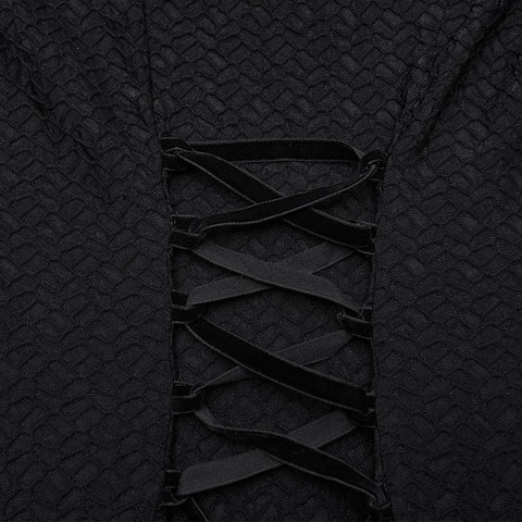 Elegant Goth Sheer Dress