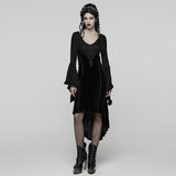 Goth Ruffled Sleeves Velvet Dress