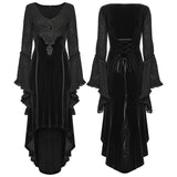 Goth Ruffled Sleeves Velvet Dress