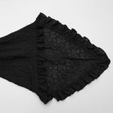 Goth Ruffled Sleeves Velvet Dress