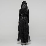 Gothic Hooded Layered Dress