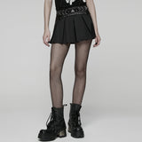Punk Pleated Mini Skirt