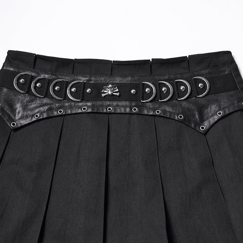 Punk Pleated Mini Skirt