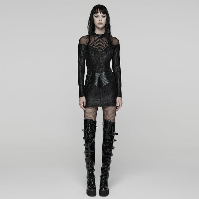 Punk Rebellious Sheer Mesh Dress