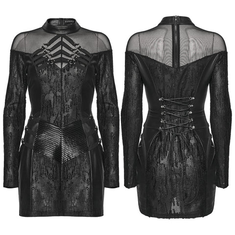 Punk Rebellious Sheer Mesh Dress