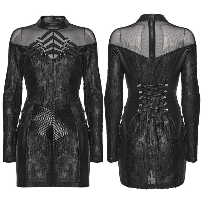Punk Rebellious Sheer Mesh Dress