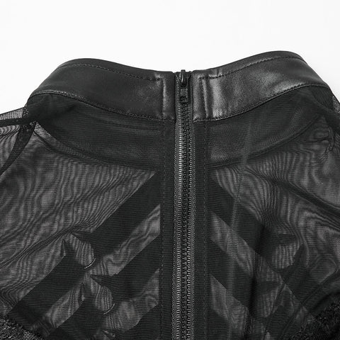 Punk Rebellious Sheer Mesh Dress