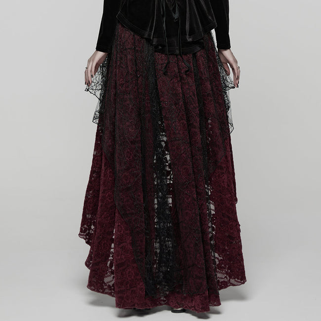 Goth Lace High-low Skirt