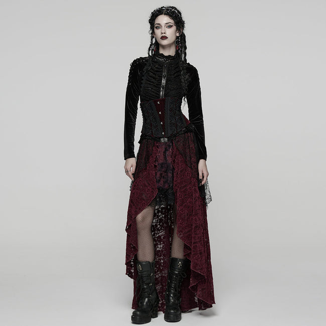 Goth Lace High-low Skirt