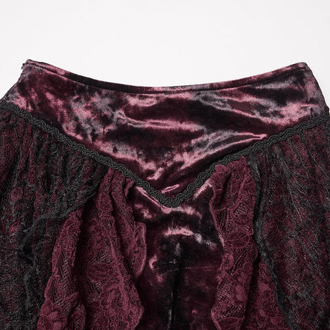 Goth Lace High-low Skirt