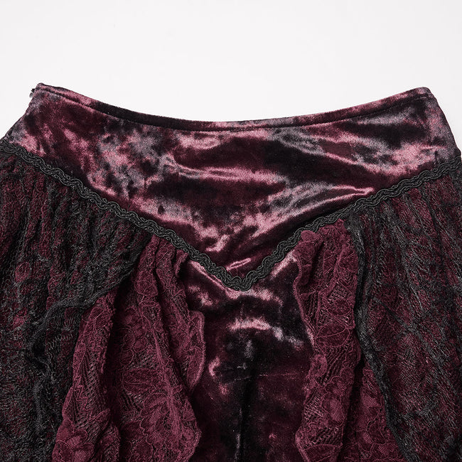 Goth Lace High-low Skirt