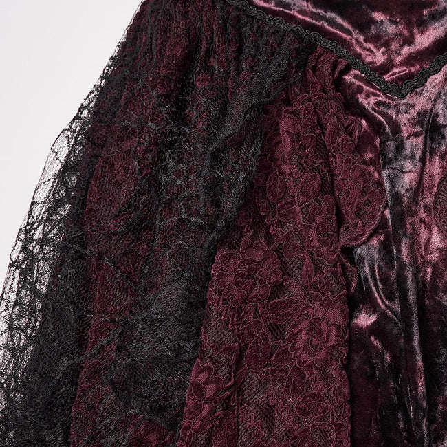 Goth Lace High-low Skirt