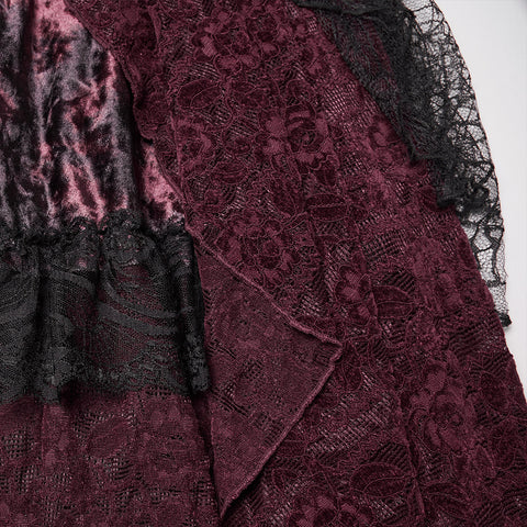 Goth Lace High-low Skirt