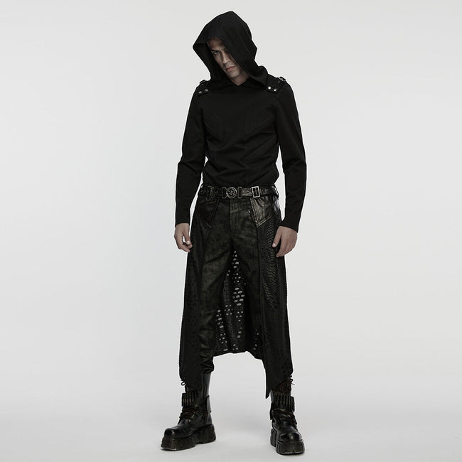 Punk tattered knitted Kilt