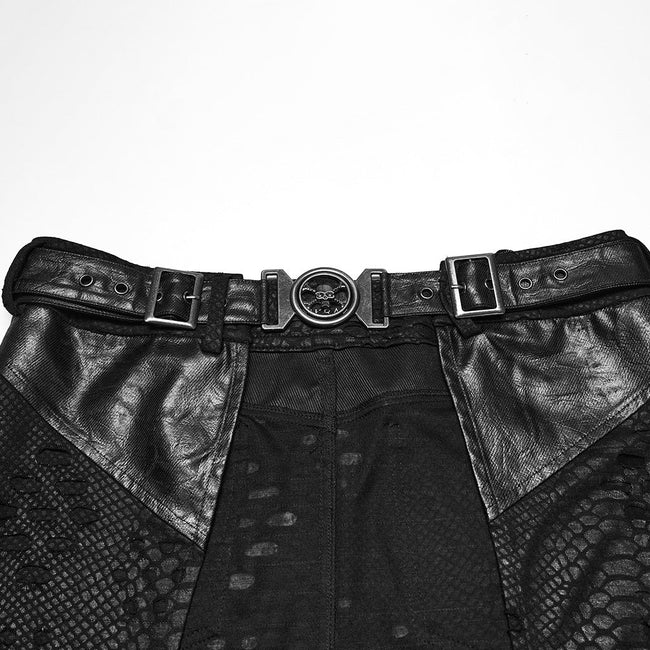 Punk tattered knitted Kilt