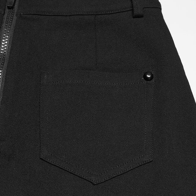 Punk Skull Embroidered Skirt