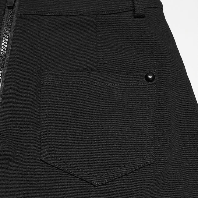 Punk Skull Embroidered Skirt