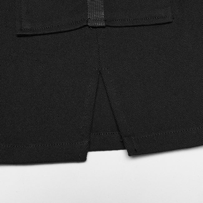 Punk Skull Embroidered Skirt